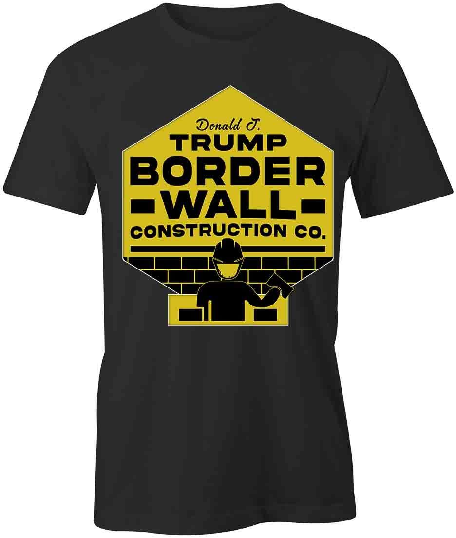 TRUMP BORDER WALL TShirt Tee Short-Sleeved Cotton CLOTHING S1BCA594 S