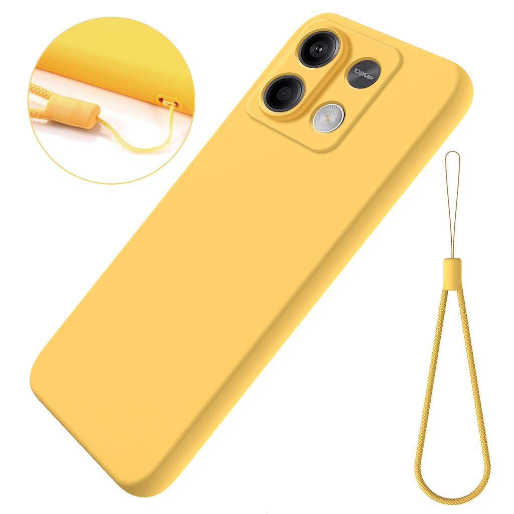 For Xiaomi Redmi Note 13 5G/Note 13 5G (China) Case Liquid Silicone Slim Protective Phone Cover with Strap