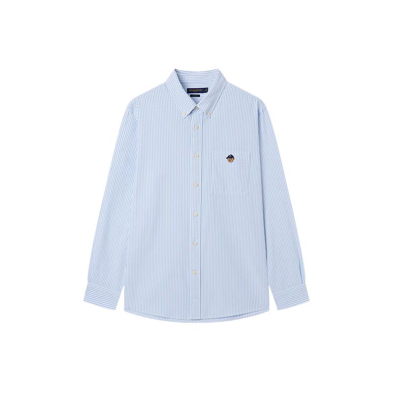 

Teenie Weenie Men s American Casual Striped Oxford Long-Sleeve Shirt M