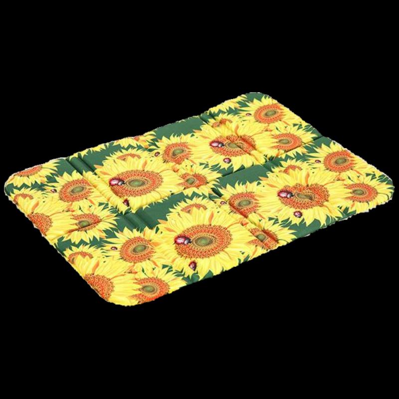 Portable Folding Outdoor Cushion Mat - Sunflower Blossom (2-Pack)