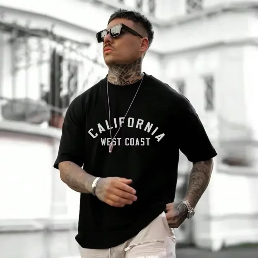 Brand Mens T-Shirt Cotton Summer Fashion Califoinia West Coast Printing Harajuku Short Sleeve O-neck Shirt Tee Tops Clothing