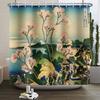 Japanese Spring Landscape Cherry Blossom Shower Curtain Ethnic Animation Bathtub Bathroom Shower Curtain with Hook