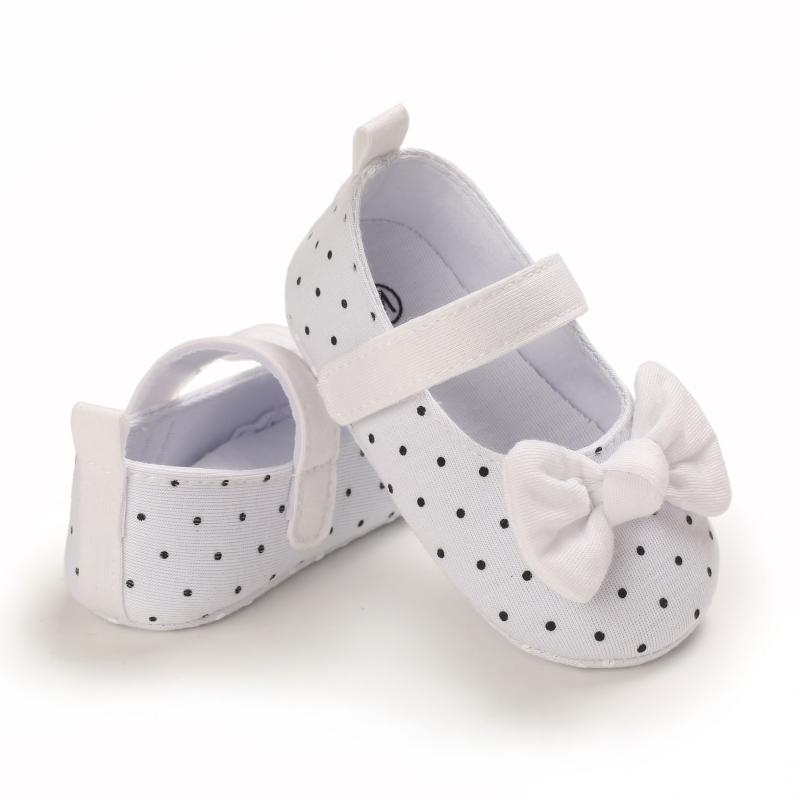 Baby Girl Cotton Shoes Retro Spring Autumn Toddlers Prewalkers White Cotton Baptism Shoes Infant Soft Bottom First Walkers 0-18M 0-6 Months