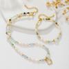 Collier Bracelet en Perles d'Aventurine Naturelle et de Perle