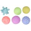 6pcs Baby Textured   Set Infant Funny Soft Elastic Multicolor Squeezing Sensory   Toy for Home