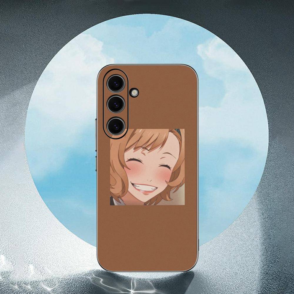 Cute Cartoon Anime Girl Luxury For Samsung Galaxy S23 S24 S25 Ultra S22 Plus S21 Black Soft Case Waterproof Soft Case