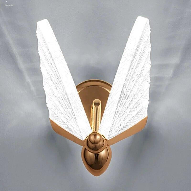 LED Butterfly Wall Lamp Nordic Indoor Lighting Modern Light Bedside Bedroom Christmas Home Decoration Wall Lamps