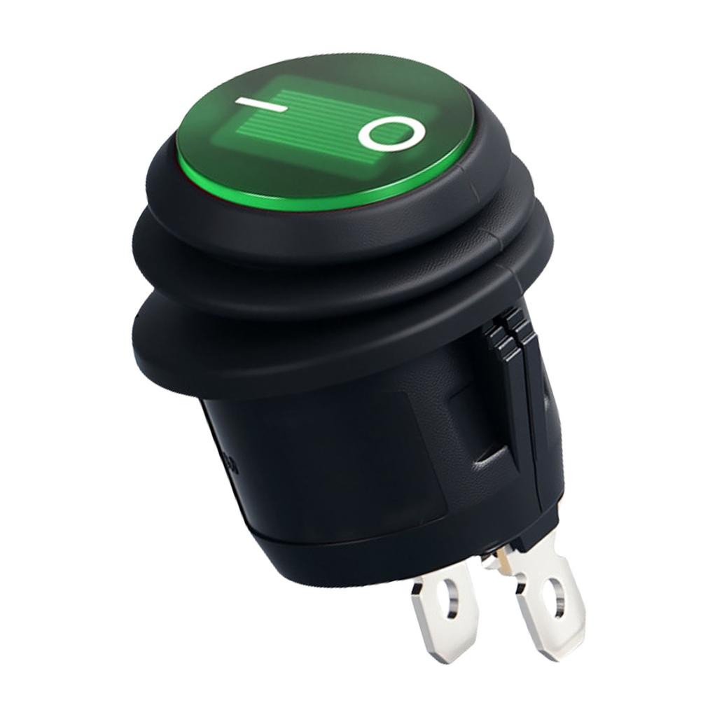Waterproof and Oil Resistant Round Rocker Switches 2 Pin 2 Position for Home Appliances and Industrial Control