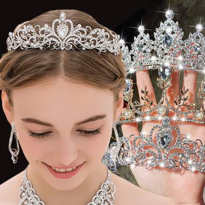 Elegance İnci Gelin Düğün Taçları ve Taçları Gelin Saç Aksesuarları Düğün Saç Takıları Yapay Elmas Taç Gelin Başlığı