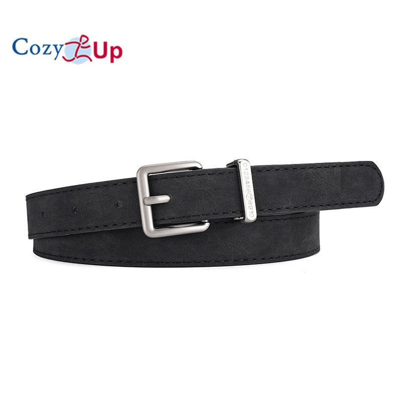 Frosted Pin Buckle Jeans Belt Women's Dress All-match Decorative PU Thin Belt