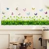 Clover Butterfly Self Adhesive Wall Sticker for Living Room Bedroom Home Decor Skirting Board Decal