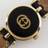 GUCCI Sherry Watches 2000L blackDial Plated Gold/leather Quartz Analog display Women Used