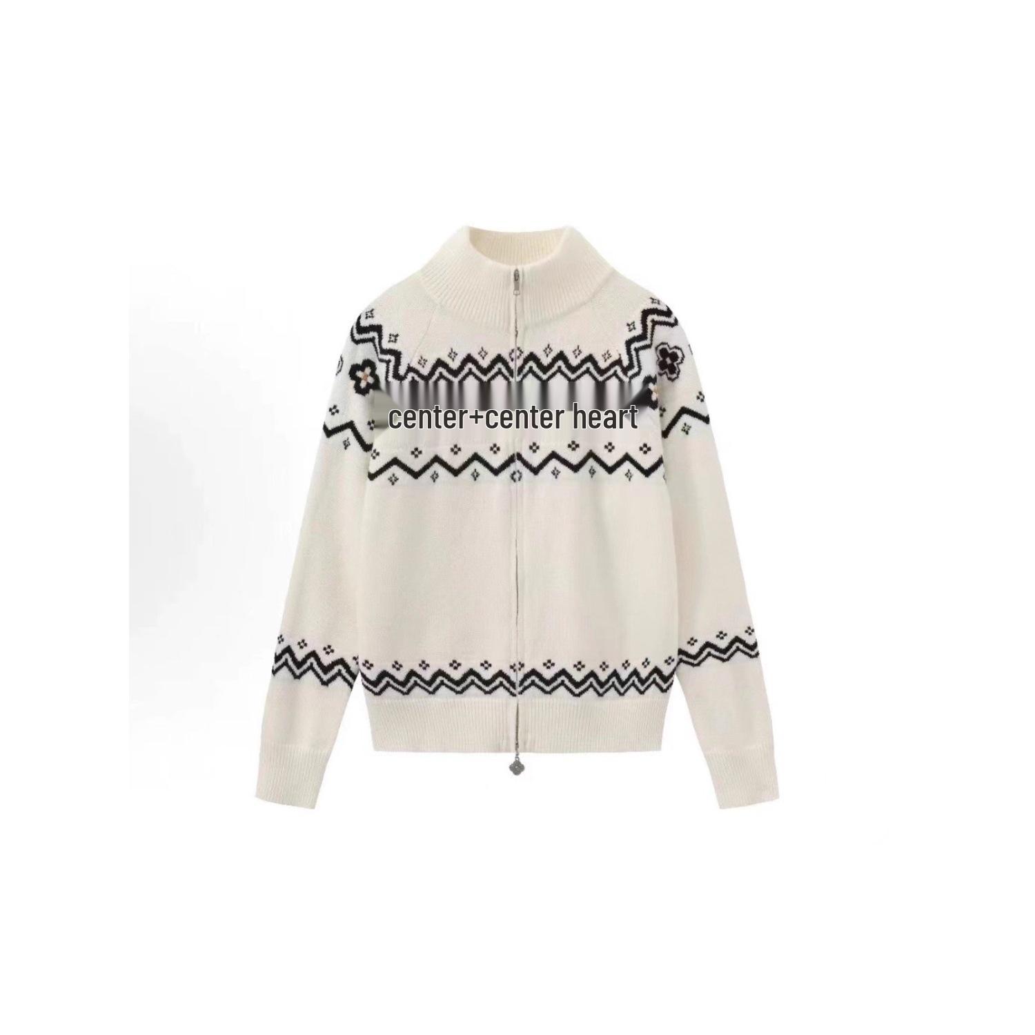 

Унисекс Американский Ретро Вязаный Свитер в Стиле Fair Isle - Свободный, Повседневный, Универсальный Пуловер для Осени/Зимы. Extra Large