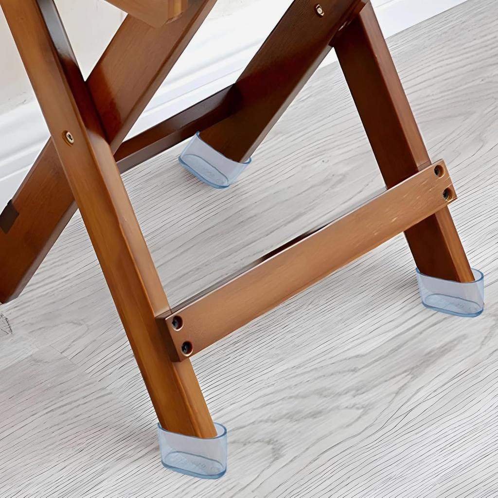 4Pcs Clear Silicone Oval Chair Leg Covers - Furnitures Feets Protectors, Oval Chair Leg Caps