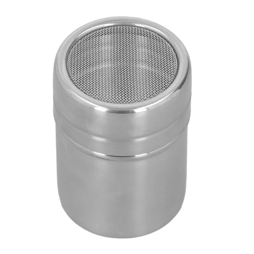 Coffee Powder Sieve Shaker Stainless Steel Cocoa Shaker Moistureproof Powder Sifter Cylinder with