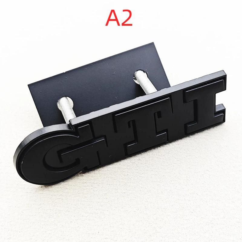 3D Metal Logo GTI Car Front Grille Badge Emblem For Plo Typ 9N3 6R G/olf 4 5 6 8 MK3 MK4 MK5 MK6 Auto Accessories