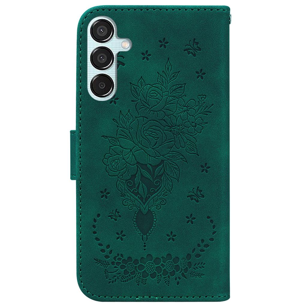 For Samsung Galaxy M15 5G/F15 5G Case Butterfly Flower Pattern Flip Leather Phone Cover