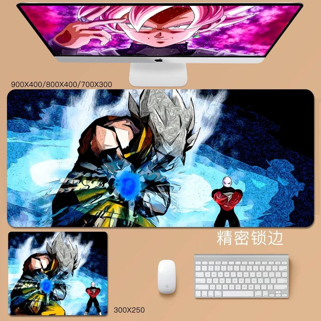 Laptop-Mauspad Dragon Ball Animation Son Goku Leder-Mauspad Cartoon Vegeta Bulma Broly Großes Tastaturpad Schüler Lernen Schreiben Schreibtischunterlage
