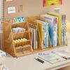 Large Capacity Desktop Bookshelf Office Desk Storage Organizer For Office Stationery