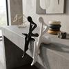 Minimalist Abstract Thinker Sitting Figurine Plastic Tabletop Human Decor  Tabletop Shelf