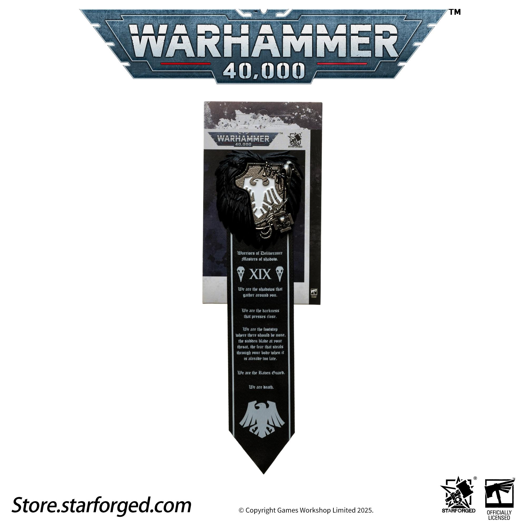 Звездная кузница Звездное литье, Периферия Warhammer 40K Брошь-подвеска Ворон-страж Темный Ворон Страж Знак Чести Dark Crow Watcher Medal of Honor