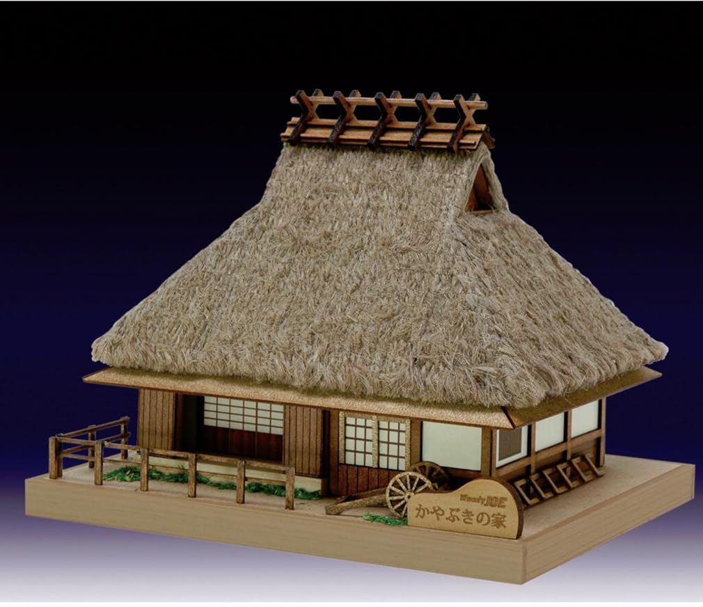 Woody Joe Mini Arquitetura Casa de Telhado de Palha Modelo de Madeira Kit de Montagem Nº 5 (Construção)