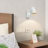 Adjustable Angle Modern Minimalist Bedside Wall Lamp with GU10 Spotlight for Living Room
