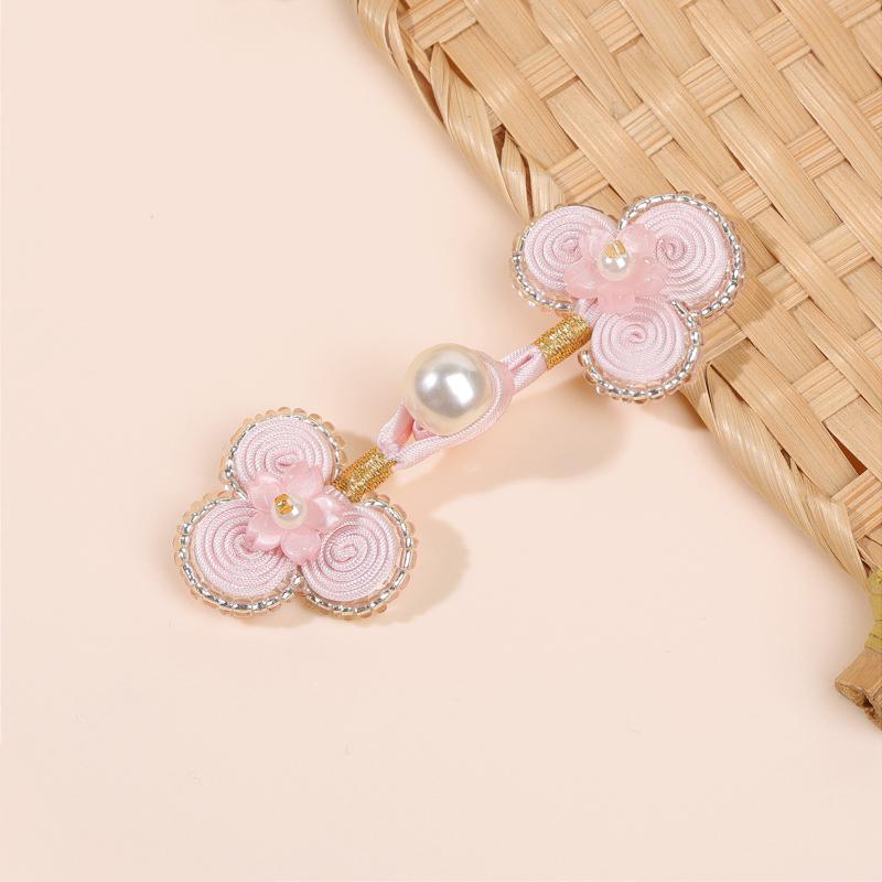 Traditional Handmade Frog Buttons Chinese Style Faux Pearl Green Bead for Cheongsam DIY Craft Sewing Apparel Decoration