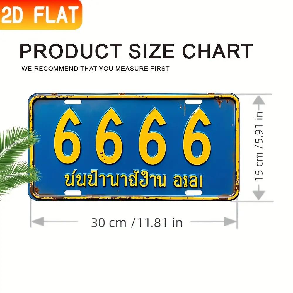 

2D Flat, 1pc Vintage Route 66 Metal Sign - 6x12 Inch Aluminum Wall Decor with 169.32m Design, Yellow & Blue 15x30cm(5.9x7.8inch)