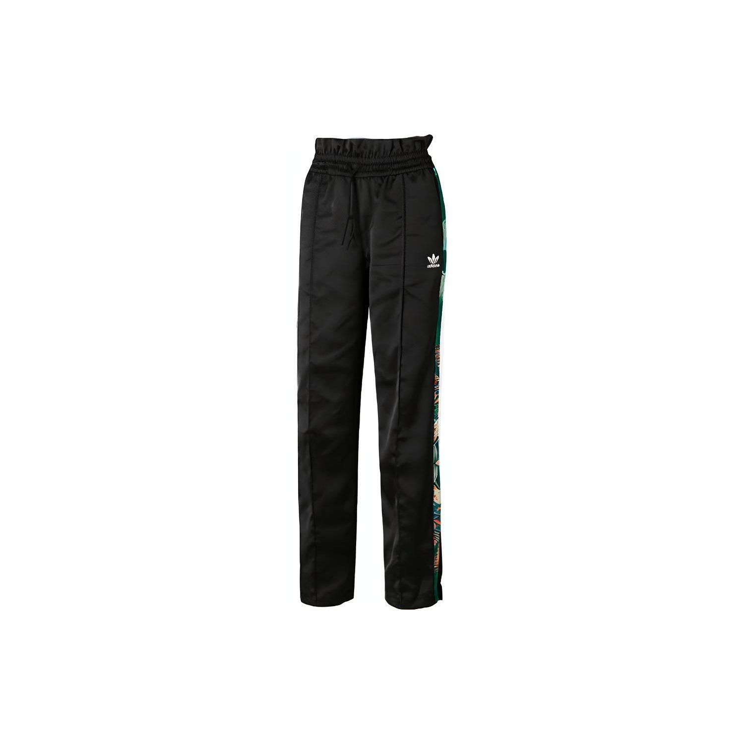 

Adidas Originals Side Print Open-Collar Casual Retro Sport Spliced Leisure Long Pants Women Pants Black GR1389 40