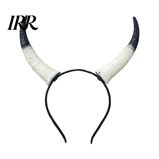 Retro Simulation Horn Headband Halloween Ram Headband, Detachable Devil Headpiece for Flexible Carnival Party, Festival Cosplay Hair Accessory, Stage