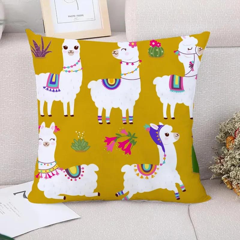 Alpaka Couchkissen Zierkissenbezüge Dekorative Sofakissen Kissenbezug x Einzelbettwäsche Kurzplüsch Bett