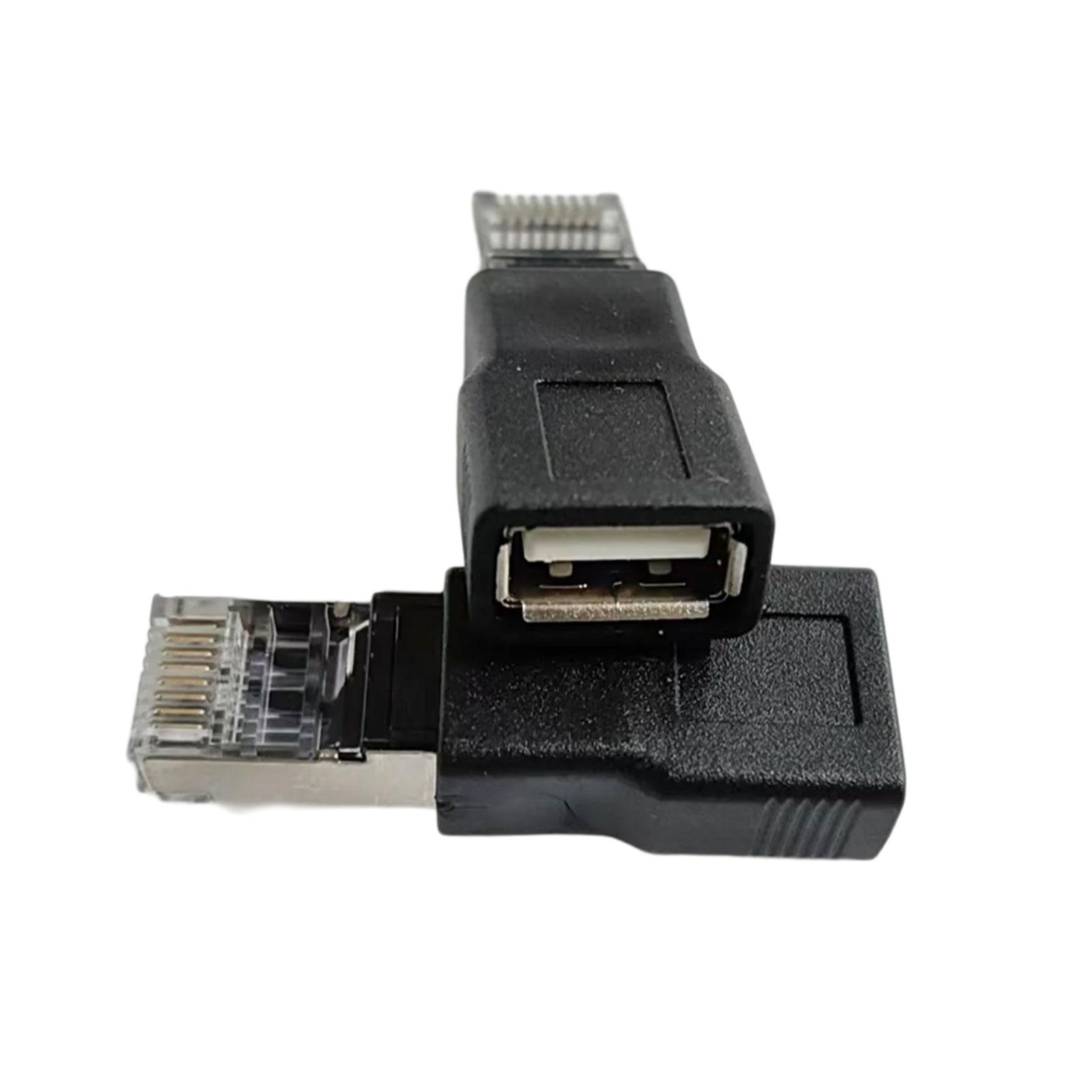 

2Pcs USB to RJ45 Ethernet Adapter USB Female to RJ45 Male Network Dongle for Laptops Routers 100Mbps Reliable Networking