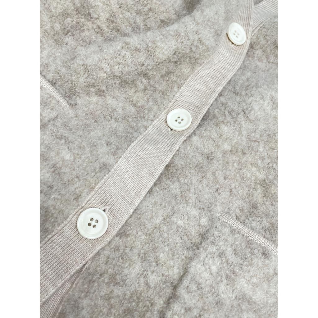 BACCA Beige Beige Alpaca Roof Belted Cardigan Tops S beigeUsed