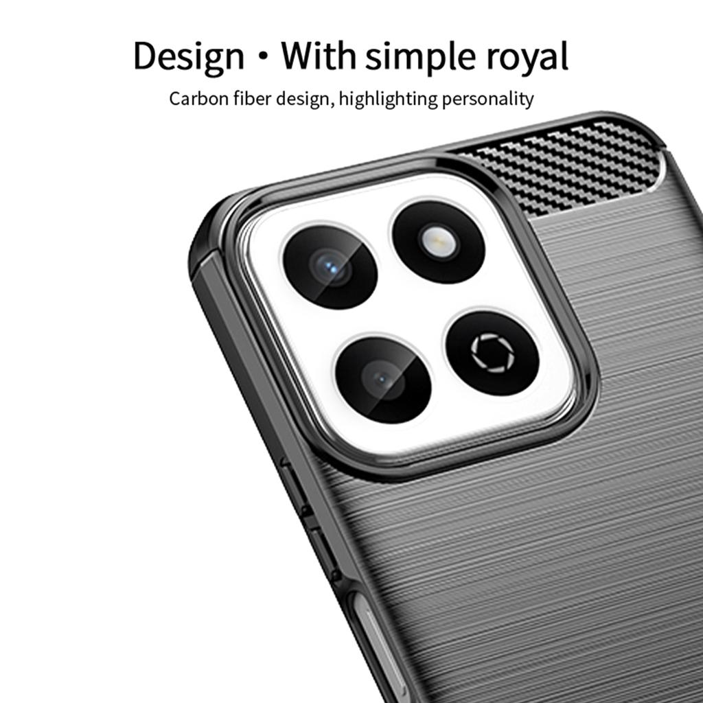 MOFI JK TPU Series-1 For Honor X7c 4G/200 Smart 5G/Play 60 Plus 5G Case Carbon Fiber Texture TPU Soft Phone Cover