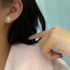 1 Pair of Sparkling Star Earrings - Sparkling Synthetic Zircon Inlay, Suitable for Daily Wear and Holiday Gift Giving