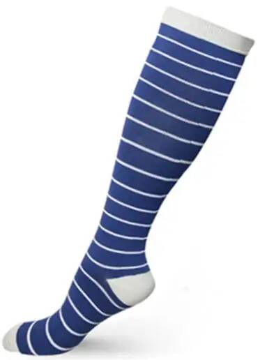 Compression Women Men Stockings Popular Love Pattern Stripe Lattice Star Compress Socks Running Sports Elastic Pressure