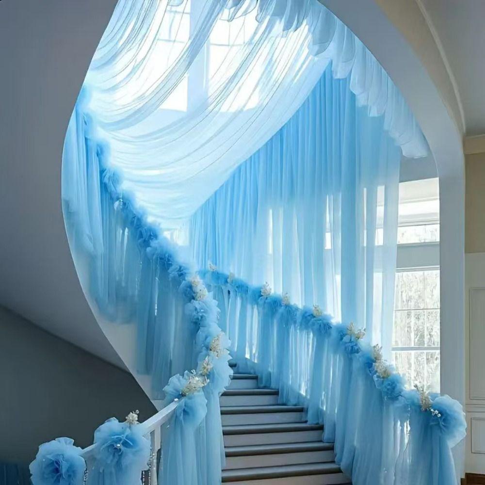 Width 160CM Wedding Tulle Arch White Pink Backdrop Fabric Arch Draping Fabric  Wedding