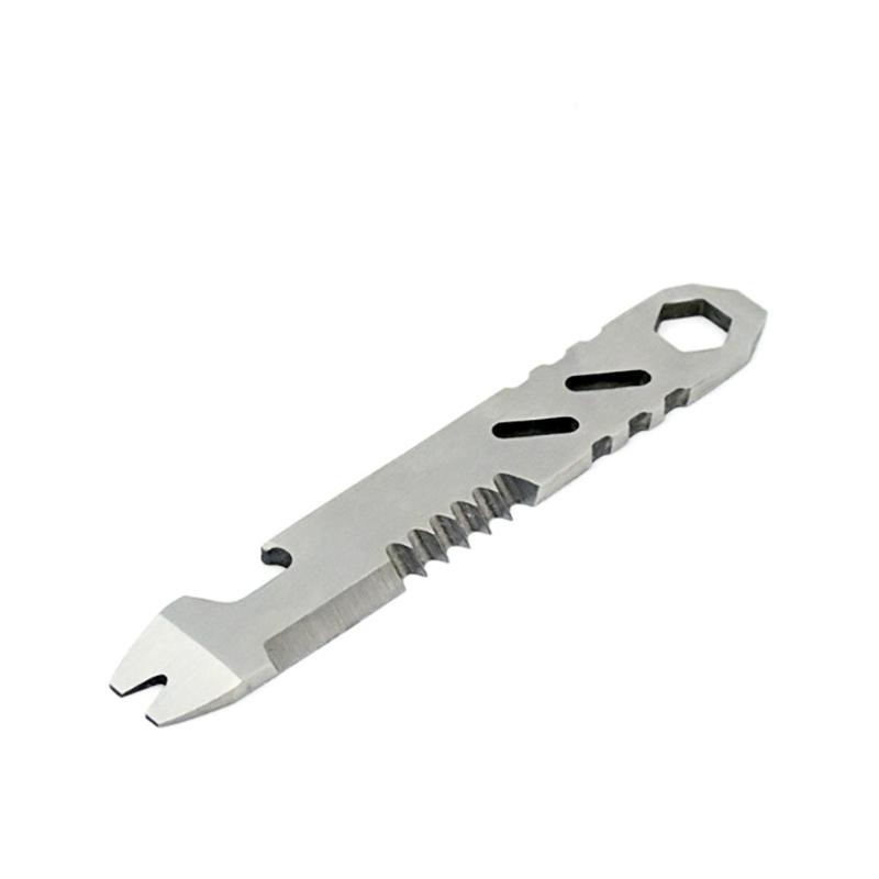 Stainless Steel Multifunctional Pry Bar, Mini EDC Hex Wrench, Bottle Opener, Portable Outdoor Bicycle Repair Tool