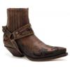 Herrenstiefel Spitz zulaufend Knöchelhohe Stiefel Modische Stickerei Cowboystiefel Leder Mittlerer Absatz Chelsea Boot Zum Hineinschlüpfen Schnallenriemen Ritterstiefel