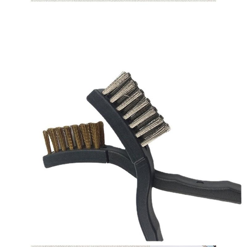 6Pcs Stainless Steel Wire Brush Dirt Hard Cleaning Toothbrush Industrial Toothbrush Mini Copper Steel Wire Brush