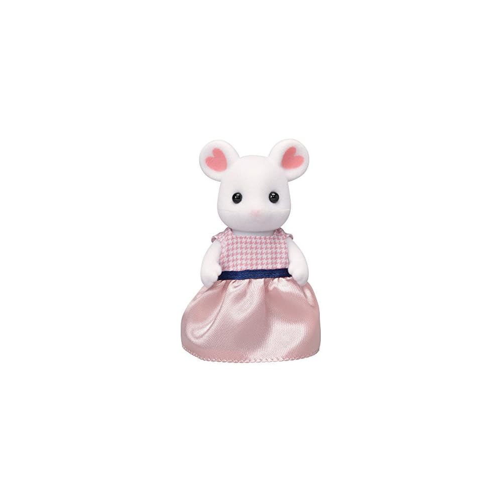 Sylvanian Families Marshmallow Mouse Mother Doll Toy for Dollhouse Ages 3 and Up