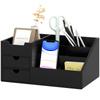 Desk Organizer 2 Drawers Storage Box Office Box Organization Black 33 x 20.5 x 15.5 cm