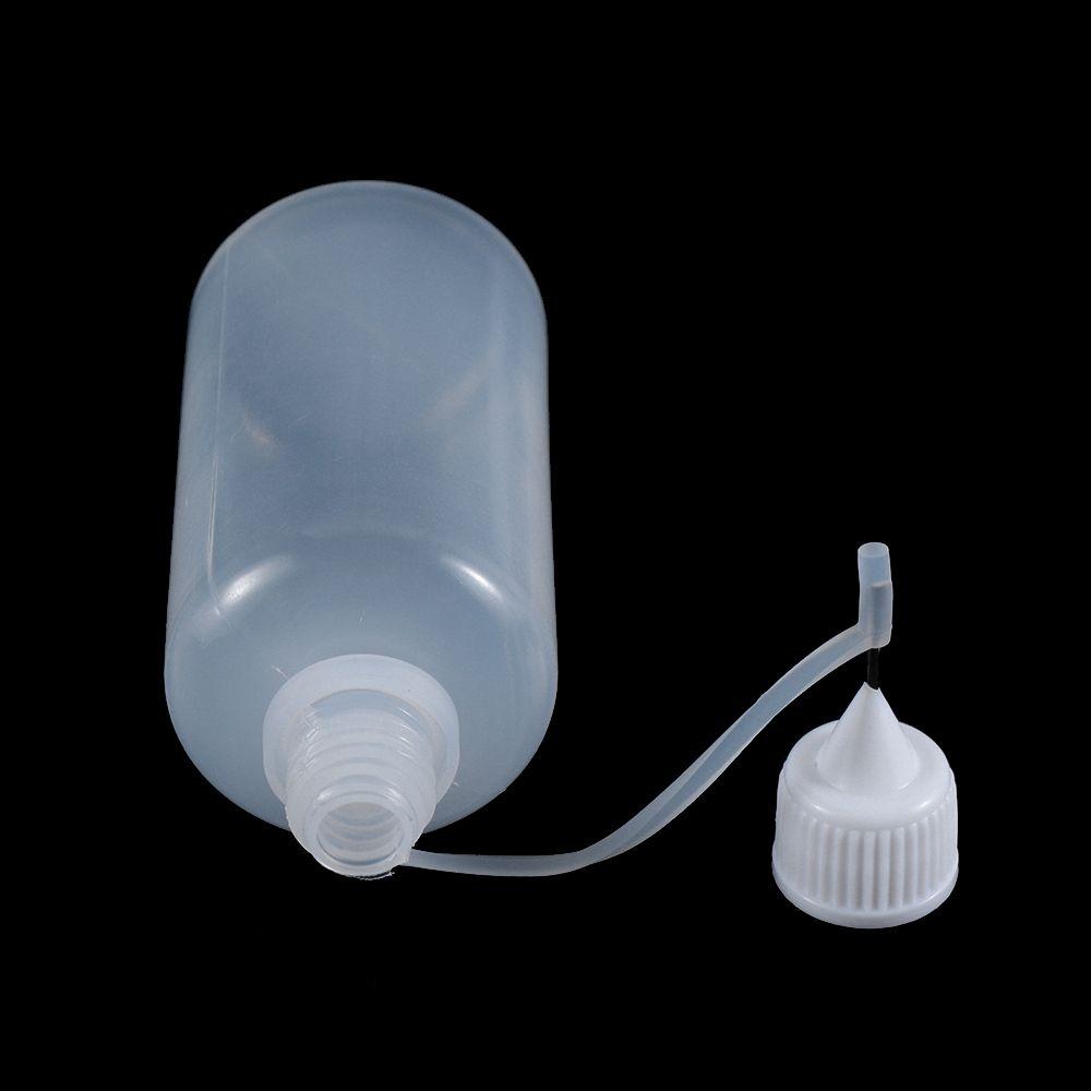 5pcs 5/10/20/30/50/100ML Plastic Glue Applicator Bottle Refillable Dropper Bottles with Needle Tip Caps for Glue Craft Tool
