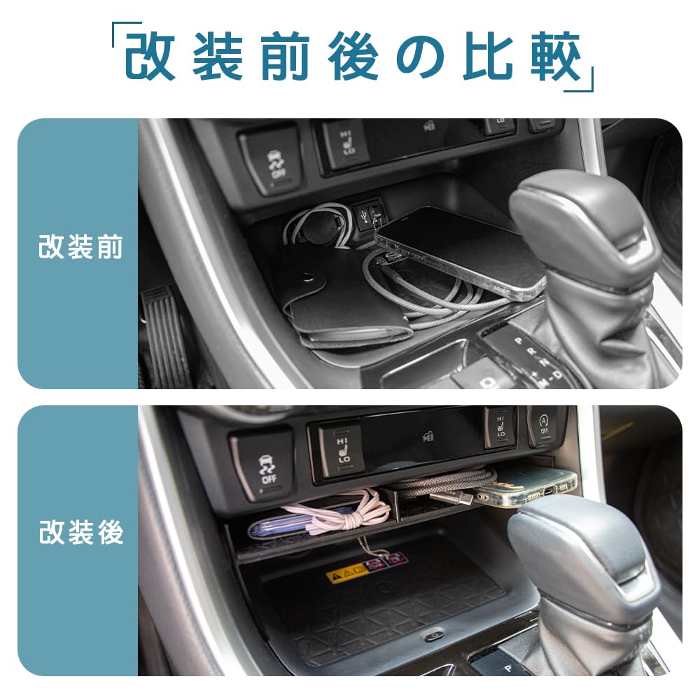 MEKOMEKO RAV4-ZKB Toyota RAV4 50 Series Console Box Console Storage Box Center Console Box