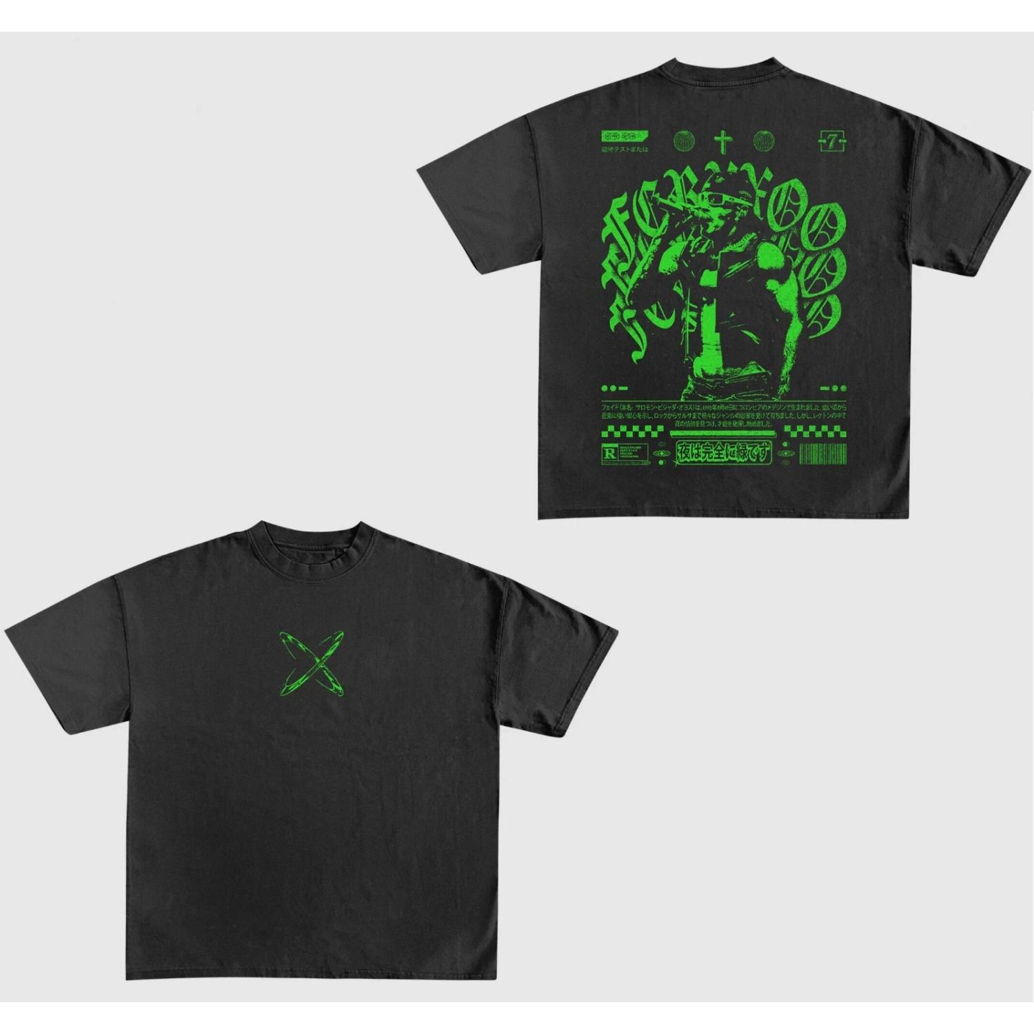 

Feid vs Ferxxo Falxso 2026 Tour Peripheral T-shirt V6 Inspiration T-shirt Retro Commemorative T-shirt Men s Printed T-shirt XXXXXL чорний