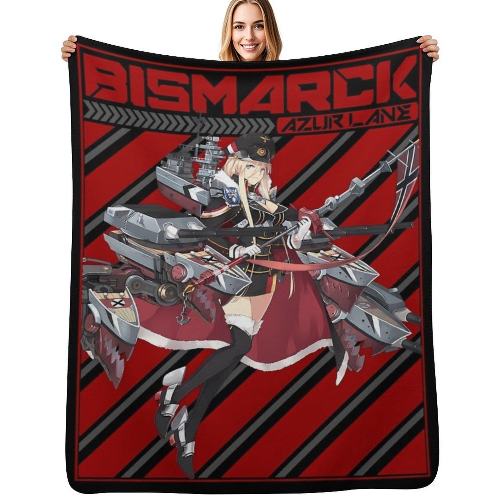 AZUR LANE BISMARCK Throw Blanket Soft Sherpa Fleece Warm Blanket for Winter 75x100cm