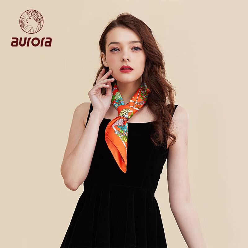 Aurora Women's Handmade Mulberry Silk Square Scarf