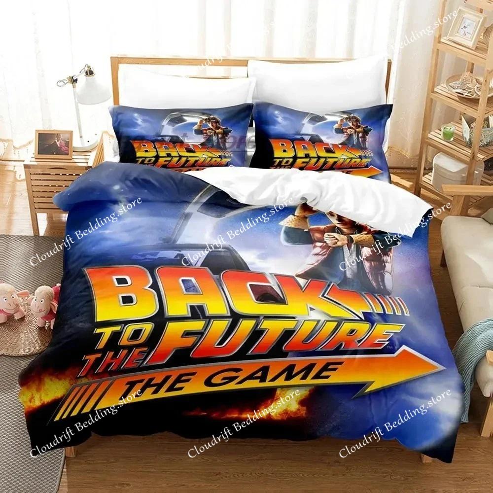 Back To The Future Bedding Set Boys Bedroom 3D Printed Duvet Cover Set Single Double Queen King Size Quilt Cover Pillowcase