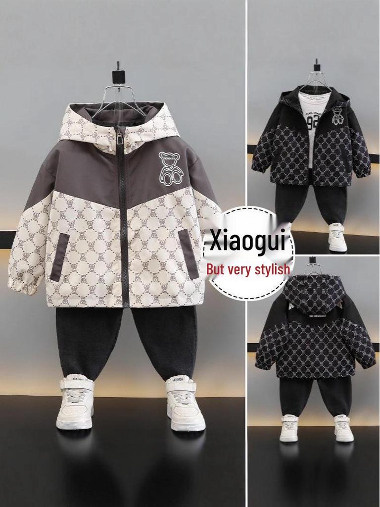 2025 Boys' Korean-Style Spring Jacket: Handsome, Cool Streetwear Windbreaker for Kids